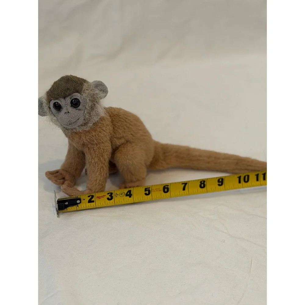Squirrel Monkey Plush Stuffed Animal Realistic Primate Wildlife Toy 7 Inch